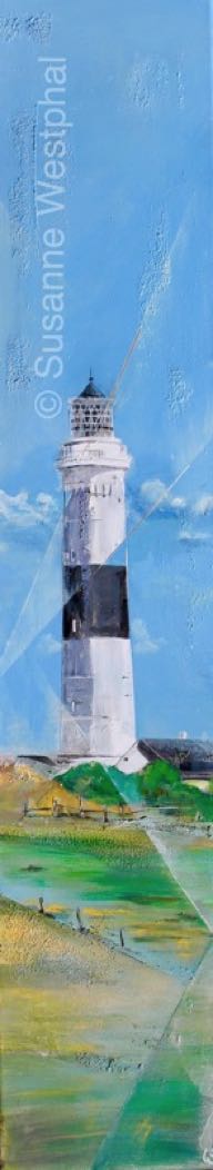 Kampen II 20cm x 100cm Leuchtturmbild in der Galerie Susanne Westphal - Maritime Kunst
