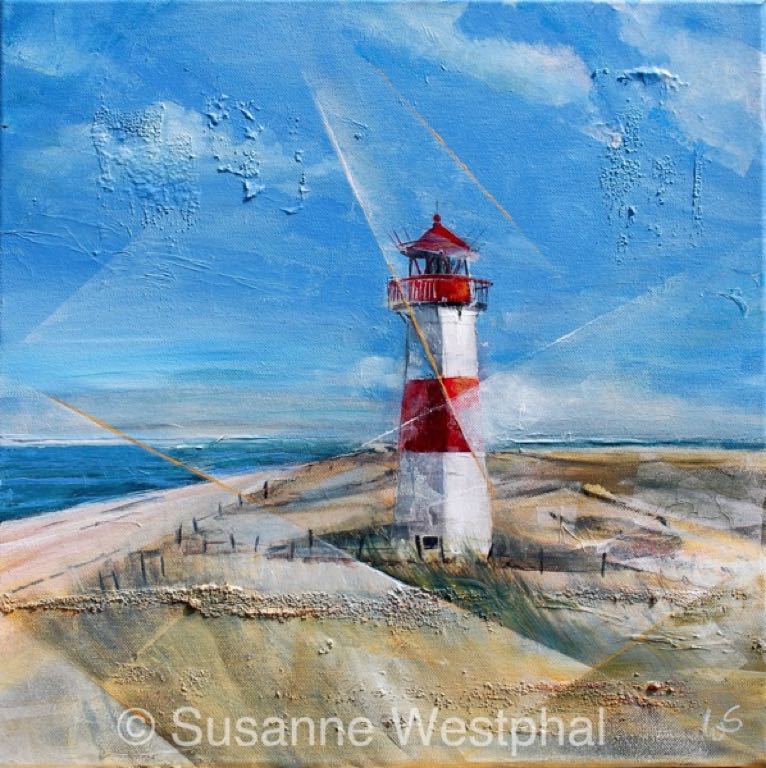 Sylt Ellenbogen 40cm x 40cm Leuchtturmbild in der Galerie Susanne Westphal - Maritime Kunst