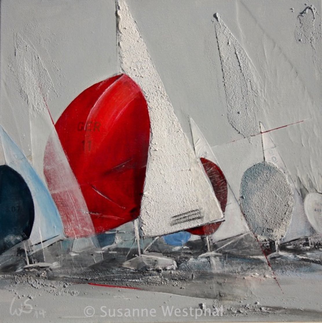 Nice Day 40cm x 40cm Segelbild in der Galerie Susanne Westphal - Maritime Kunst